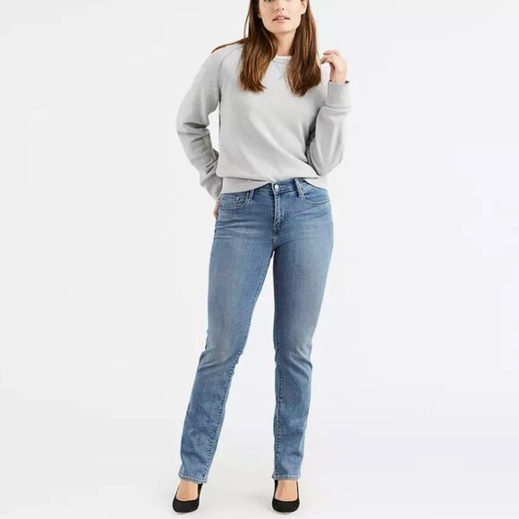 LEVI'S Women's 505 Straight Leg Jeans Size 10 In Ambiance - Blue - Picture 1 of 15